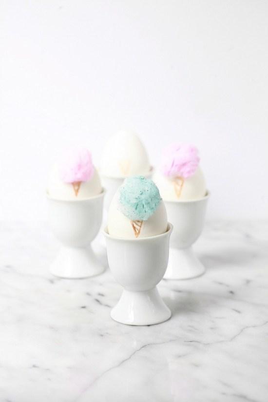 Chic cotton candy Easter eggs.
