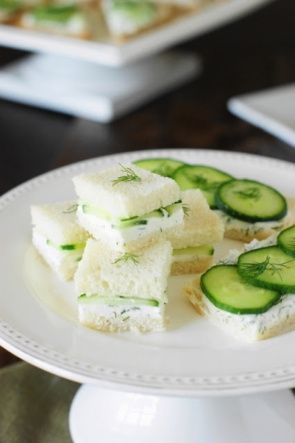 Cucumber tea sandwiches.