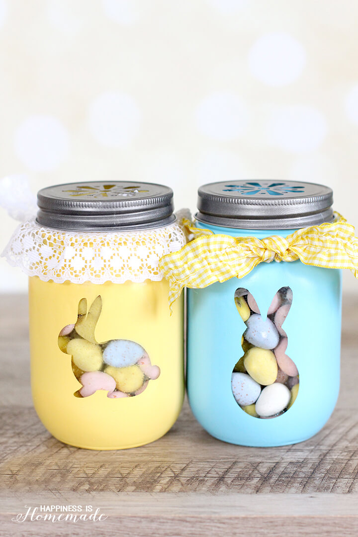 Cute Easter bunny jars.