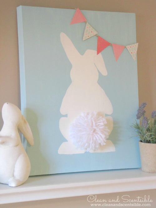 Easter bunny canvas.