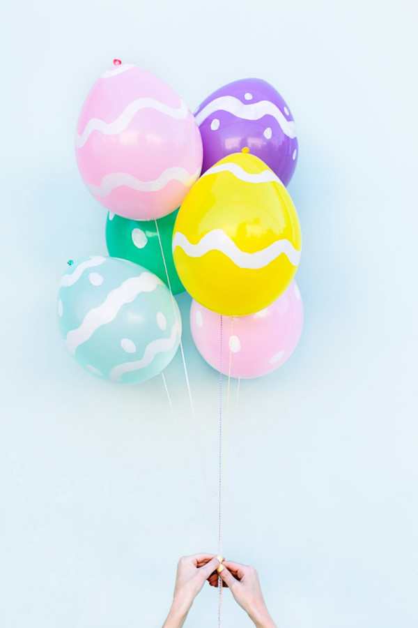Easter egg balloons.
