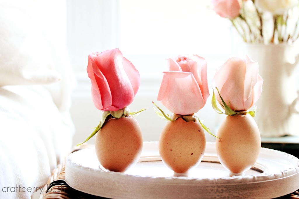 Easy egg flower vase.