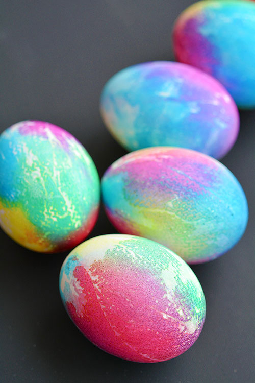 Fabulous tie dye Easter eggs.