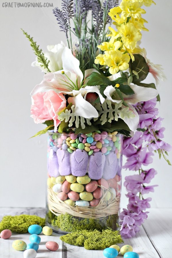 Gorgeous Easter peep centerpiece.