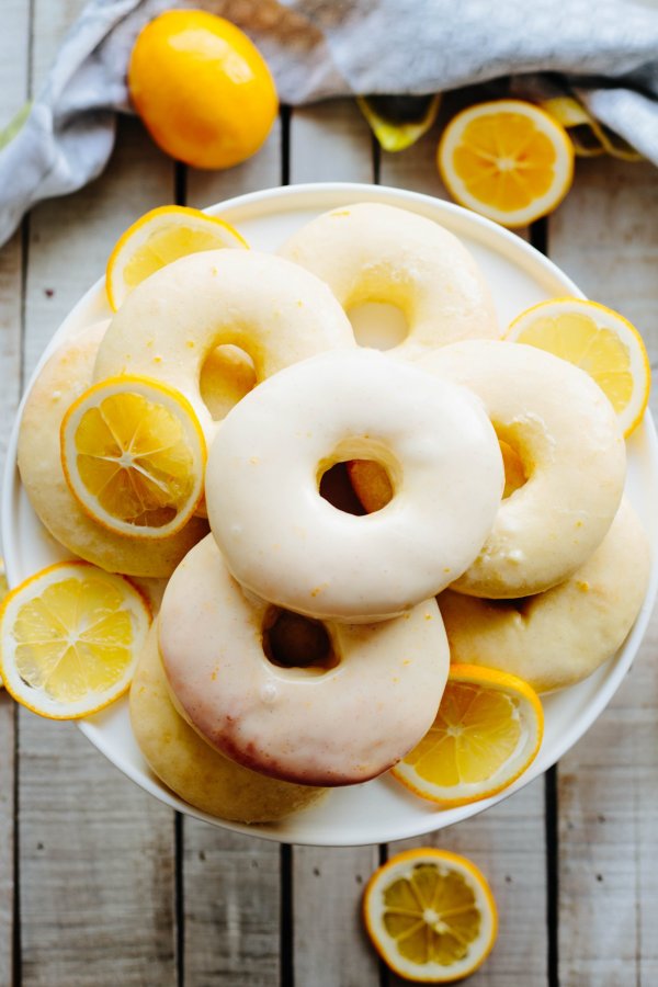 Meyer Lemon Baked Doughnuts.