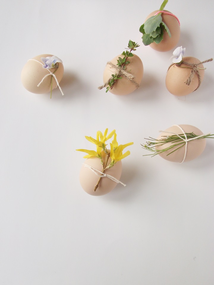 Nature inspired Easter eggs.