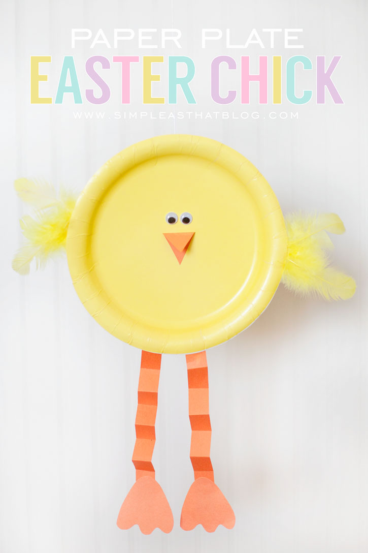 Paper plate Easter chick.