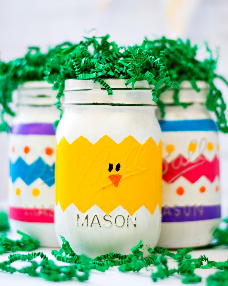 Peeps Mason Jars for Easter.