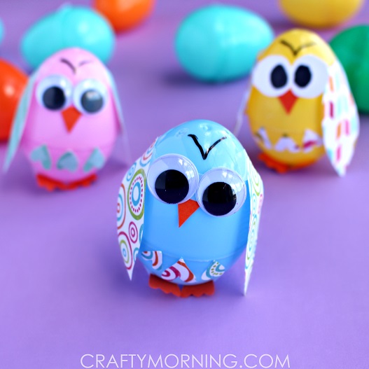 Pretty Easter egg owl craft.