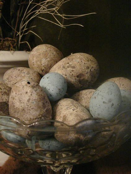 Rustic Easter eggs.