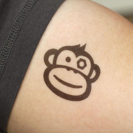 Simple monkey tattoo.