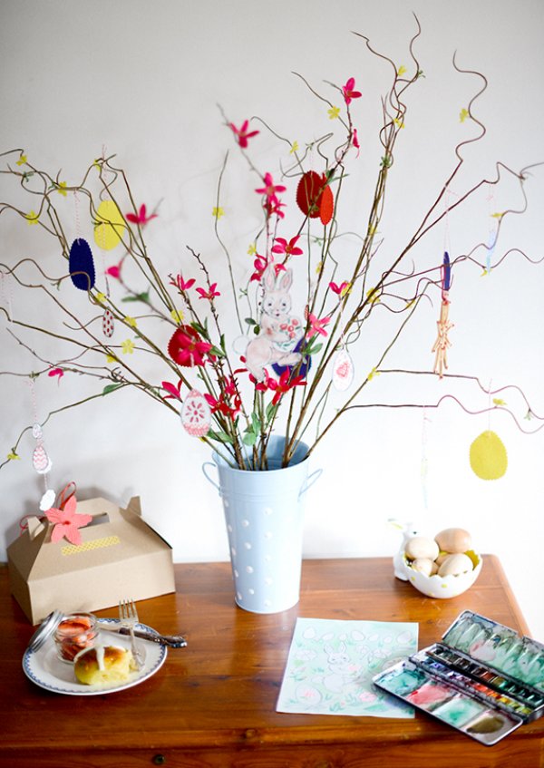 Swedish Easter tree centerpiece.