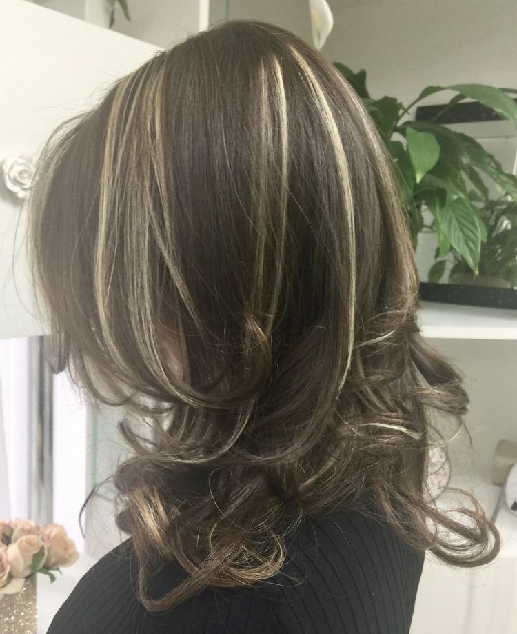 Choppy Cut With Side Swirl For Chocolate Color Hairs