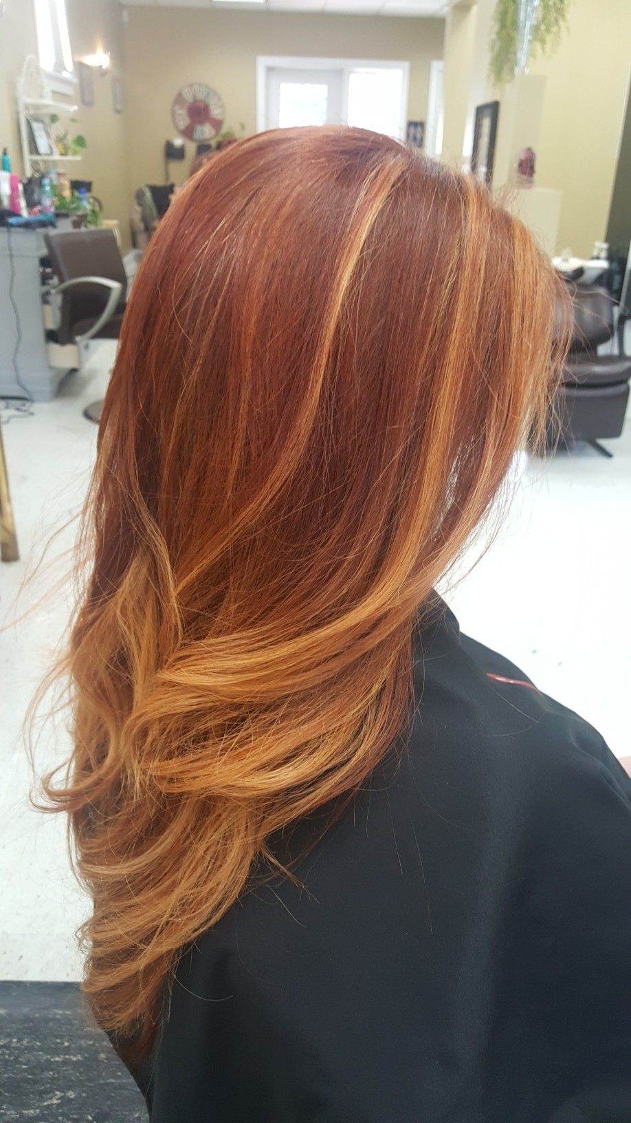 Coral Red Hairs For Oval Face